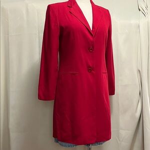 Hillard & Hanson Long Red Coat